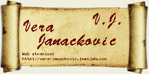 Vera Janaćković vizit kartica
